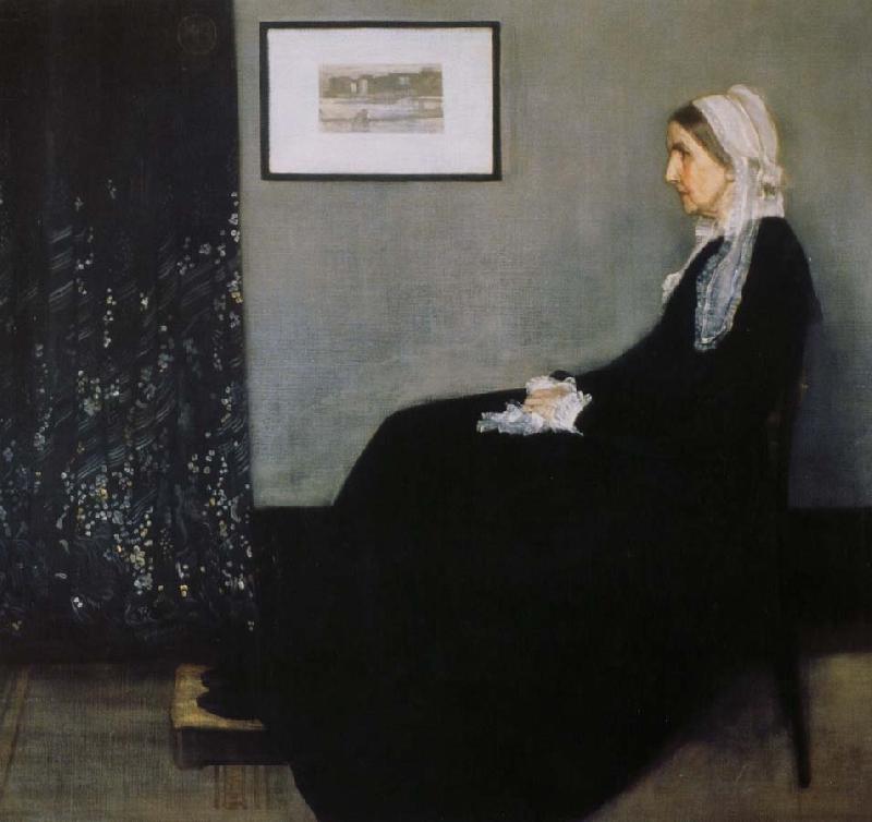 James Abbott Mcneill Whistler arrangemang i gratt och svart nr 1 konstnarens moder Sweden oil painting art